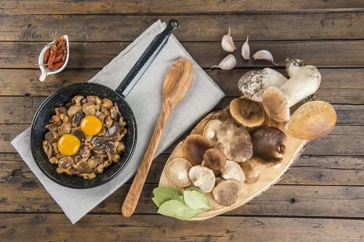 mushrooms with egg for a carbohydrate-free diet