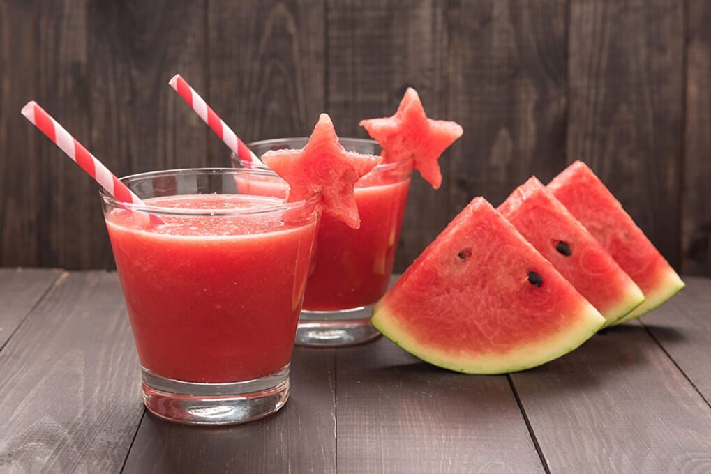 Fresh watermelon with watermelon slices - delicious weight loss food